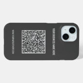 QR Code Scan Info Aangepaste tekst iPhone Case (Achterkant (horizontaal))