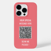 QR Code Scan Info Aangepaste tekst iPhone Case (Achterkant)
