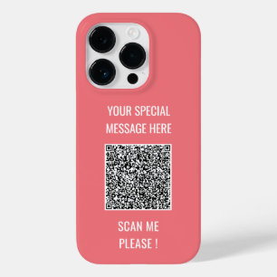 QR Code Scan Info Aangepaste tekst iPhone Case