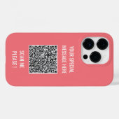 QR Code Scan Info Aangepaste tekst iPhone Case (Achterkant (horizontaal))