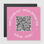 QR Code Scan Info Aangepaste Tekst Kleuren Magneti (Voorkant / Achterkant)