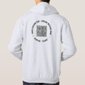 QR Code Scan Info Aangepaste Tekst Persoonlijke Ho Hoodie (Achterkant)
