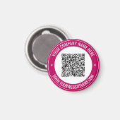 QR Code Scan Info Aangepaste Tekst Promotie Magnee Magneet (Voorkant / Achterkant)