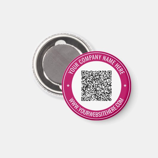 QR Code Scan Info Aangepaste Tekst Promotie Magnee Magneet (Voorkant / Achterkant)