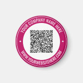 QR Code Scan Info Aangepaste Tekst Promotie Magnee Magneet (Voorkant)