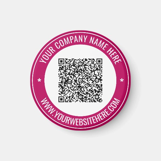 QR Code Scan Info Aangepaste Tekst Promotie Magnee Magneet (Voorkant)