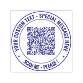 QR Code Scan Info Aangepaste tekst Ronde stempel (Design)