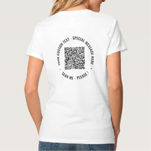 QR Code Scan Info Aangepaste tekst Uw grappige T-s T-shirt
