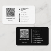 QR Code Scan Info Aangepaste tekst Visitekaartje (Voorkant / Achterkant)