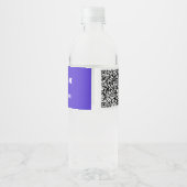 QR Code Scan Info Aangepaste Tekst Water Flesje La Waterfles Etiket (Achterkant)