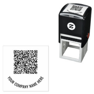 QR Code Scan Info Aangepaste tekst Zelfinkend stem Zelfinktende Stempel
