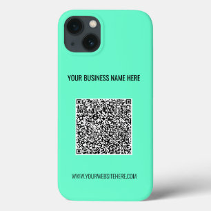 QR Code Scan Info en aangepaste tekst en kleuren Case-Mate iPhone Case