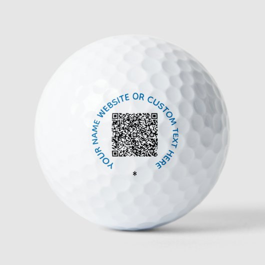 QR Code Scan Info en aangepaste tekst golfballen (Voorkant)