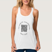 QR Code Scan Info en Aangepaste Tekst Tanktop (Voorkant)