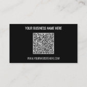 QR Code Scan Info en Aangepaste Tekst Visitekaartj Visitekaartje (Achterkant)