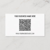 QR Code Scan Info en Aangepaste Tekst Visitekaartj Visitekaartje (Voorkant)