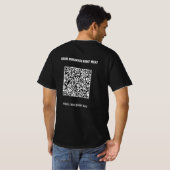 QR Code Scan Info en Custom Text Business T-Shirt (Achterkant volledig)