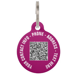 QR Code Scan Info en Tekst Pet ID Tag Uw Kleuren Huisdierpenning