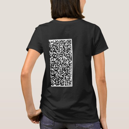 QR Code Scan Info Gepersonaliseerd uw T-shirt (Achterkant)