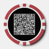 QR Code Scan Info Gepersonaliseerde Poker Chips (Voorkant)
