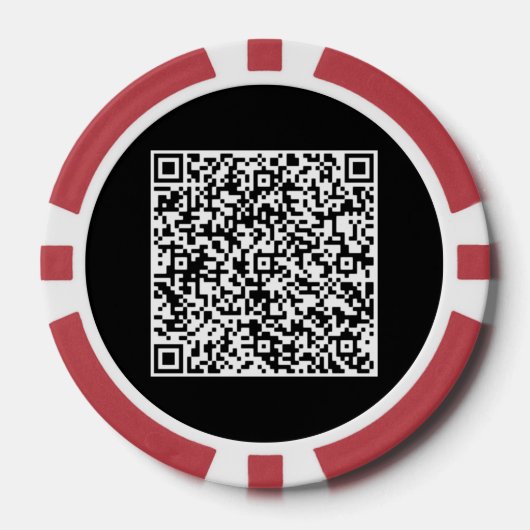 QR Code Scan Info Gepersonaliseerde Poker Chips (Voorkant)