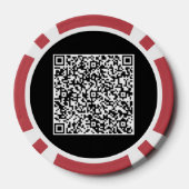 QR Code Scan Info Gepersonaliseerde Poker Chips (Achterkant)