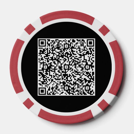 QR Code Scan Info Gepersonaliseerde Poker Chips (Achterkant)
