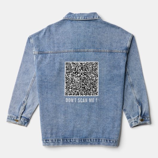 QR Code Scan Info Grappig Denim Jasje - Aangepaste Jacket (Achterkant)