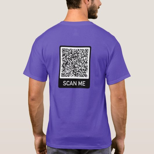QR Code Scan Info Grappig T-shirt (Achterkant)