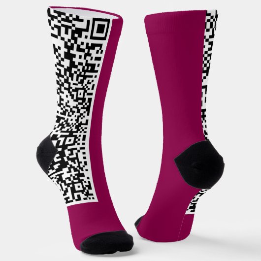QR Code Scan Info Moderne Sokken - Kies kleuren (Gebogen)