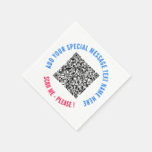 QR Code Scan Info Party servetten met aangepaste t (Hoek)
