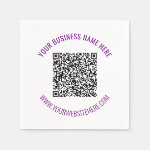 QR Code Scan Info servetten met aangepaste tekst