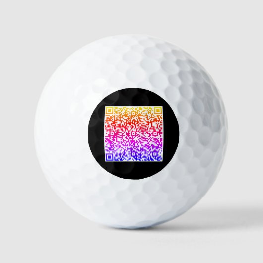 QR Code Scan Info Stempel Golf Ballen Uw kleuren (Voorkant)