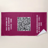 QR Code Scan Info Strandlaken Jouw tekst en kleure (Voorkant)