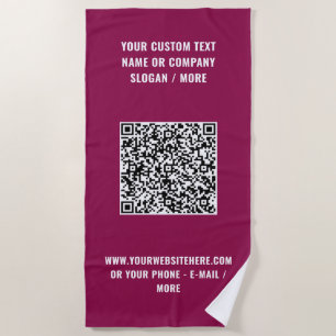 QR Code Scan Info Strandlaken Jouw tekst en kleure