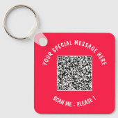 QR Code Scan Info Tekst en Kleuren Sleutelhanger G (Voorkant)