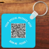 QR Code Scan Info Tekst en Kleuren Sleutelhanger G (Achterkant)