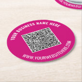 QR Code Scan Info Tekst Papier Onderzetter Kies Kl (Gebogen)