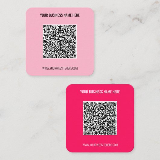 QR Code Scan Info Tekst Visitekaartje Kies Kleuren (Voorkant / Achterkant)