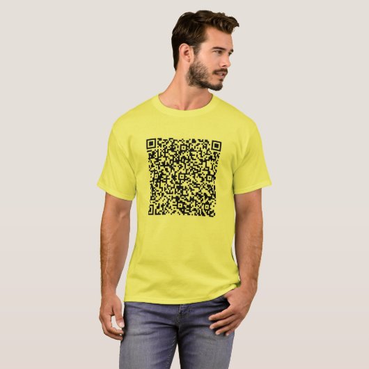 QR Code Scan Info Uw bericht Grappig T-shirt (Voorkant volledig)