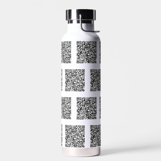 QR Code Scan Info Uw kleuren Moderne waterfles (Links)