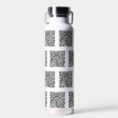 QR Code Scan Info Uw kleuren Moderne waterfles (Voorkant)