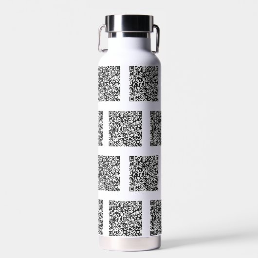 QR Code Scan Info Uw kleuren Moderne waterfles (Voorkant)