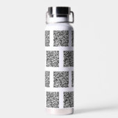 QR Code Scan Info Uw kleuren Moderne waterfles (Achterkant)