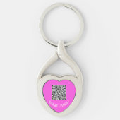 QR code scan info uw ontwerp Sleutelhanger cadeau (Voorkant)