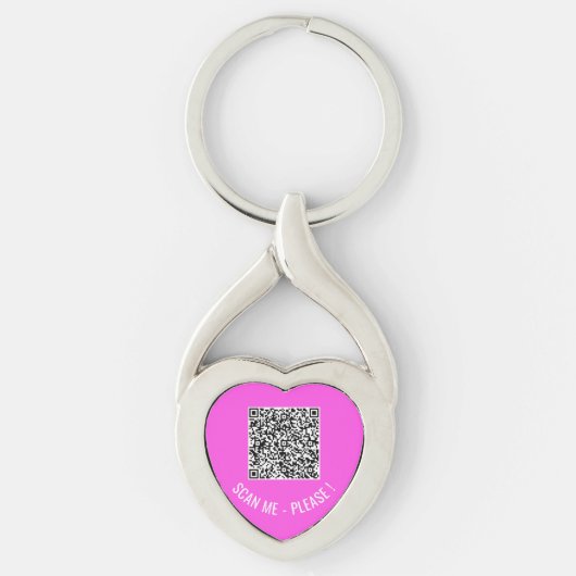 QR code scan info uw ontwerp Sleutelhanger cadeau (Voorkant)