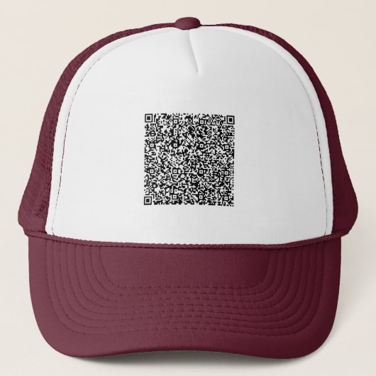 QR Code Scan Info Uw Promotie Trucker Hoed Gift Pet (Voorkant)
