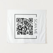 QR Code Scan Me Bedrijfsminimalist Wandkleed (Voorkant (horizontaal))