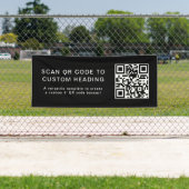 QR-code | Scan Me Business Grey 6' Outdoor Banner (Insitu)
