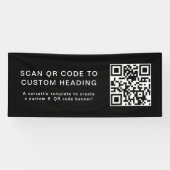 QR-code | Scan Me Business Grey 6' Outdoor Banner (Horizontaal)
